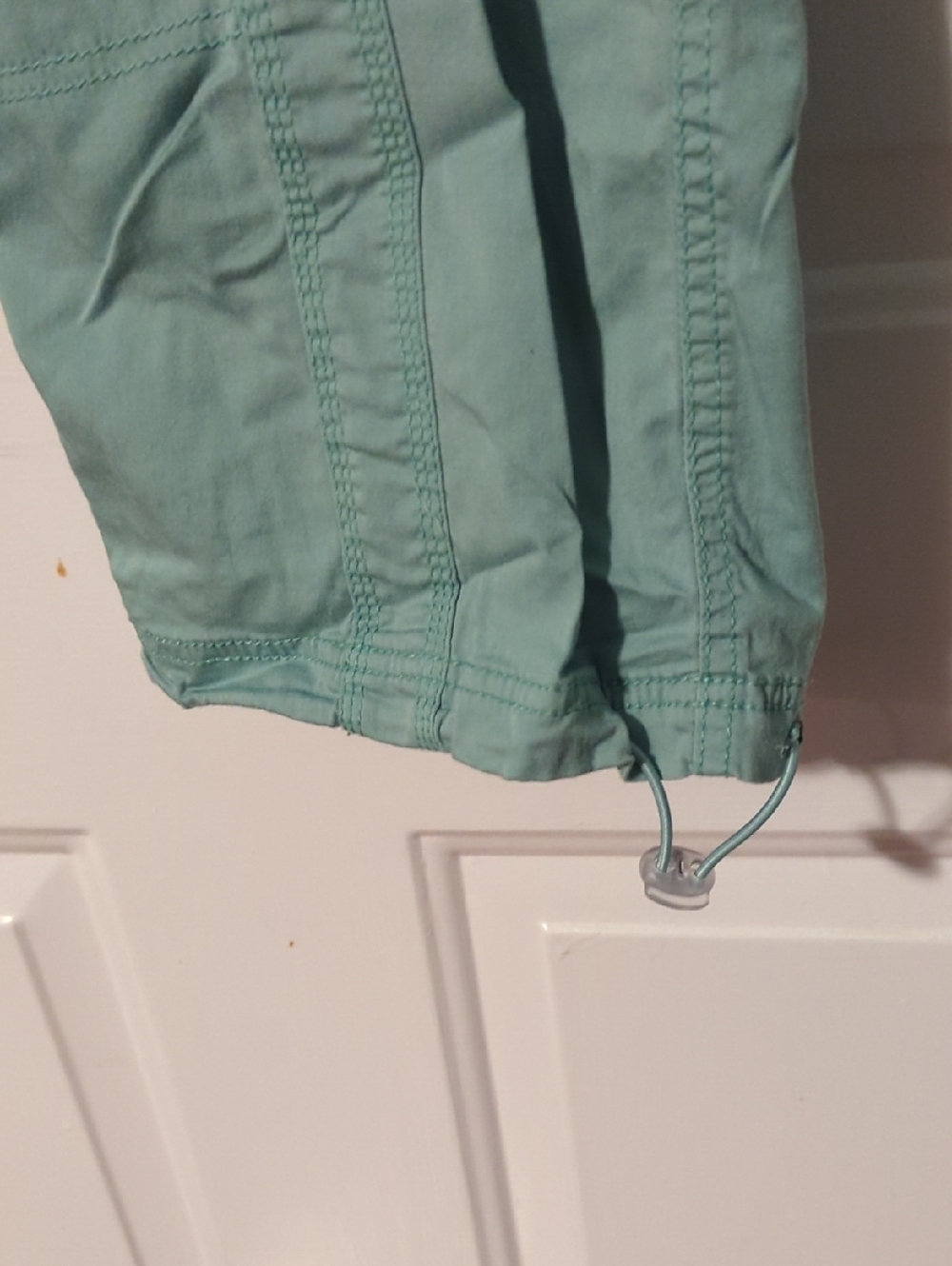 Style & Co. Mint Green Cargo Pants Capris For Women Size 14 Stretch Waist - Picture 4 of 10